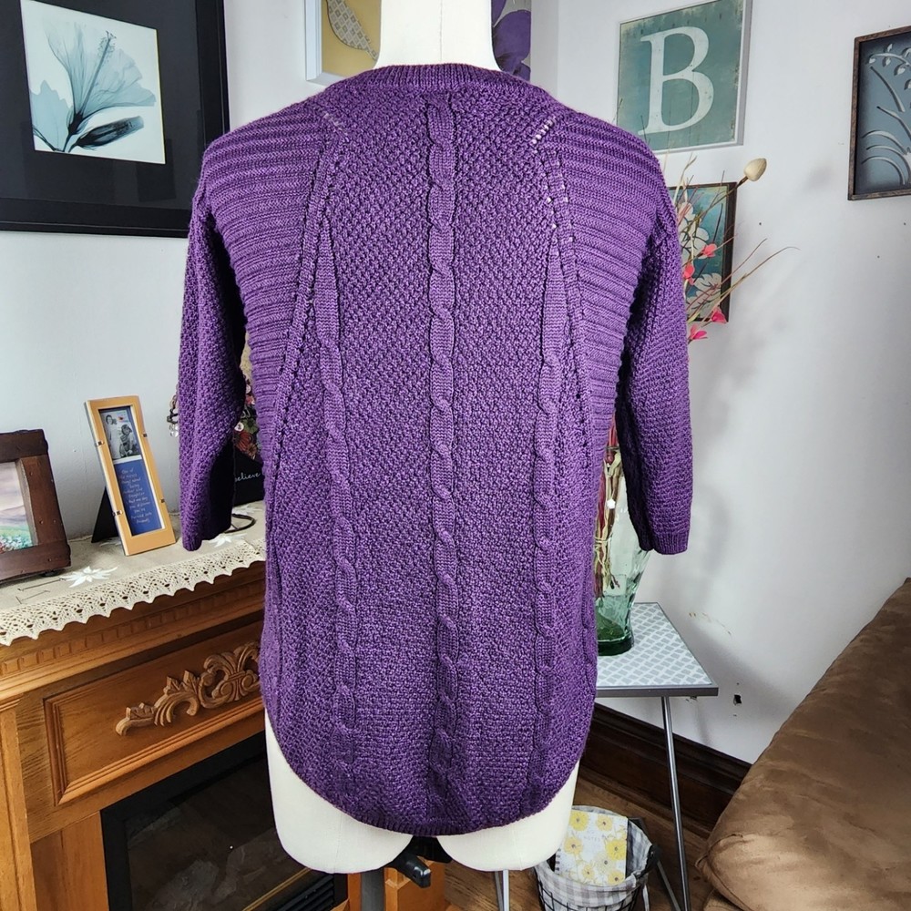 Torrid Purple Wool Blend Sparkle Sweater Size 00 M/L - Picture 2 of 3